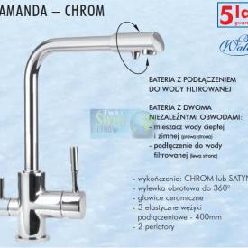 Bateria Amanda - chrom - obieg wody filtrowanej